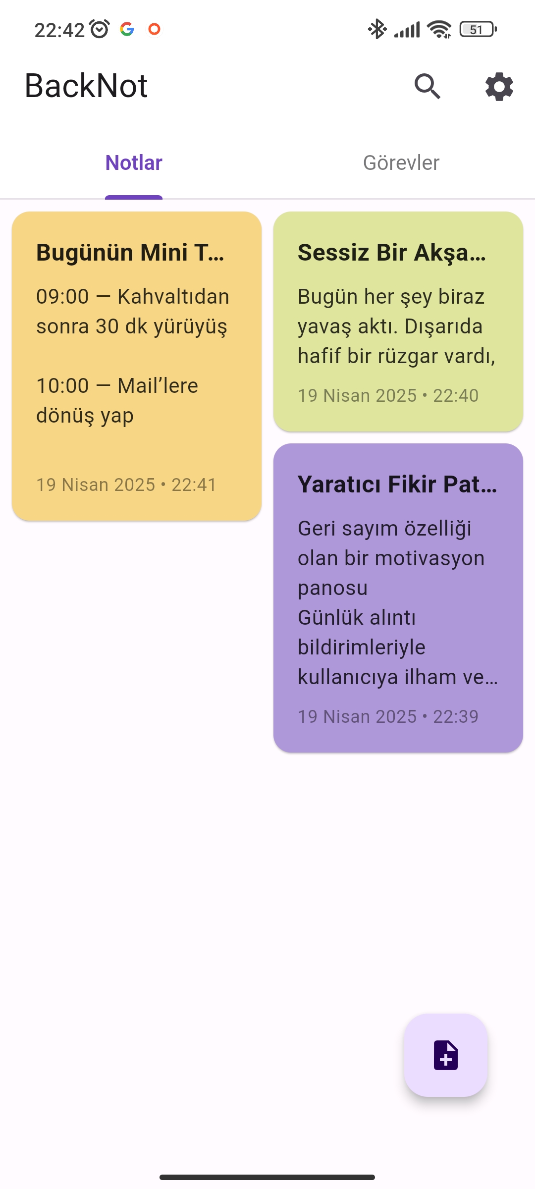 BackNot Screenshot 1