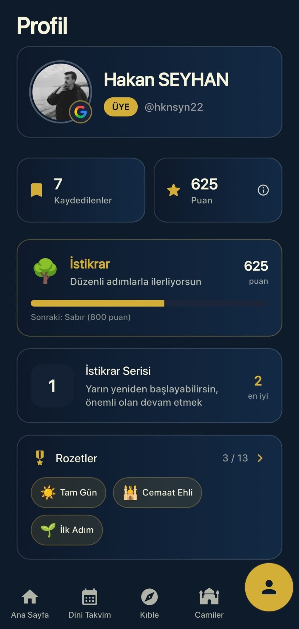 Mahya dua ve zikir ekranı